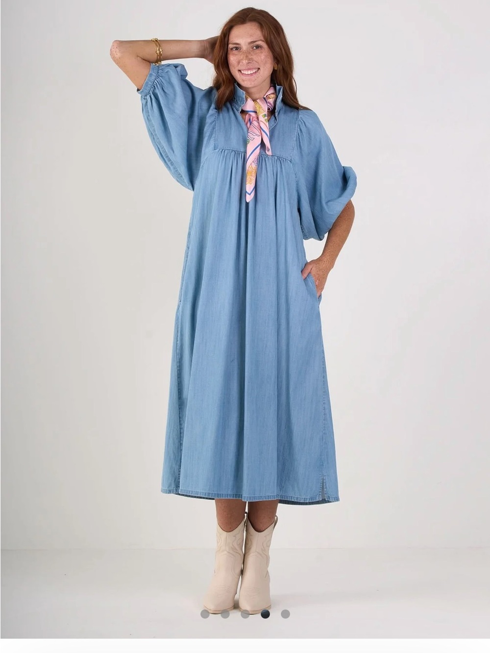 Emily McCarthy STELLA MIDI in denim